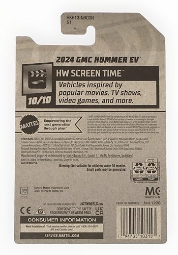 Miniatura 2 de Hot Wheels 2024 GMC Hummer EV, HW Tiempo de pantalla 1010 Gris Barbie La Película 184250