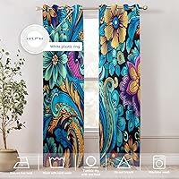 Vista 84 de Shrahala Ethnic Geometric Tribal Kitchen Valances Half Window Curtain, Native American Navajo Tribal Design Print Kitchen Valance for Window Ink