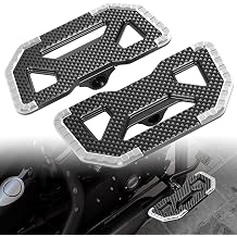 Upgraded Motorcycle CNC Aluminum Rider Footboard, Adjustable Front Footrests Highway Pegs Fits for Harley Davidson Sportster lron XL 883 1200 Dyna 1997-2017 Black+Chrome