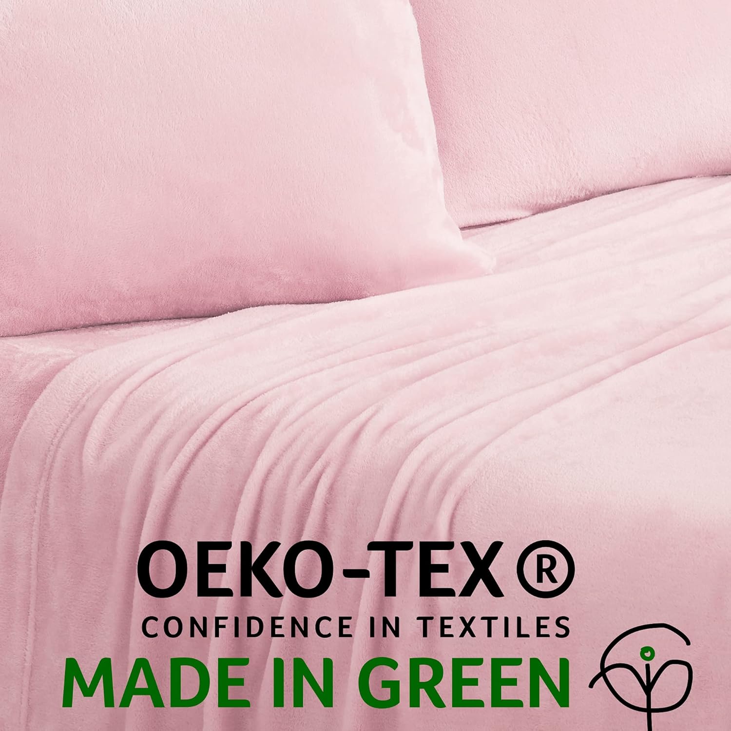NY Loft Ultra Soft Micro Fleece Sheets Set with Extra Deep Pockets | Extra Soft Velvet Fleece Sheet Set | Super Plush Polar Fleece | Velvet Plush Cozy Warmth | Tribeca Collection (King, Light Pink) : Home & Kitchen