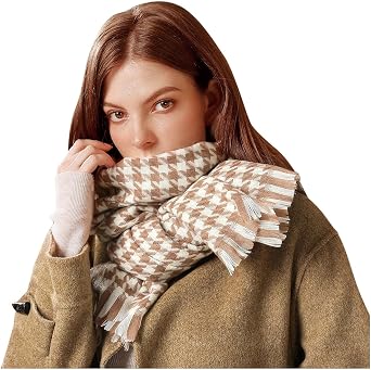 Womens Scarf Women Blanket Scarf Long Shawls Wraps Big Grid Winter Warm Lattice Large Scarves