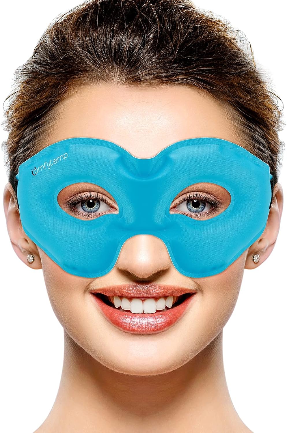 Comfytemp Gel Eye Mask, Ice Pack Eye Masks for Dark Circles and Puffiness, Dry Eyes, Sinus, Migraines, Headache, Reusable Hot and Cold Eye Mask for Sleeping, Pain Relieving, with Adjustable Band : Beauty & Personal Care
