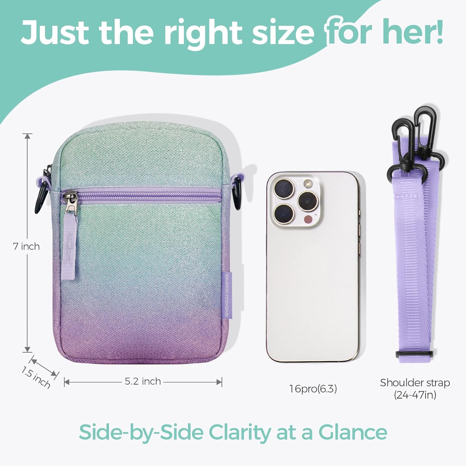 Choco Mocha Kids Purse for Girls Purses Age 6-8 8-10 Girls Crossbody Purses for Kids 10-12 Girl Gift - Image 3