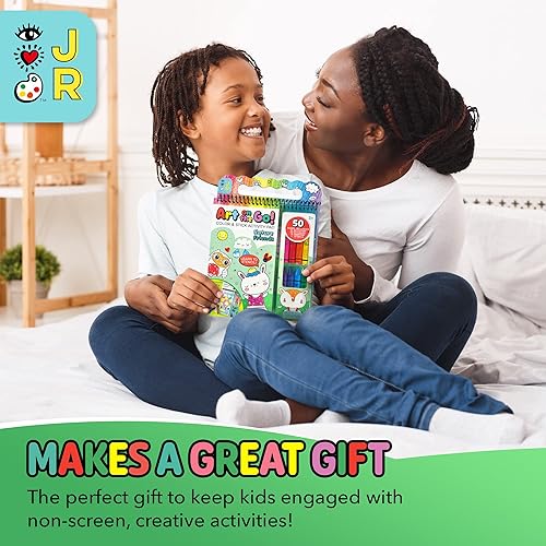 Miniatura 5 de iHeartArt - Juego de arte para niños, kit de dibujo y colorear, incluye crayones gruesos, plantilla, calcomanías, divertidos regalos de actividades