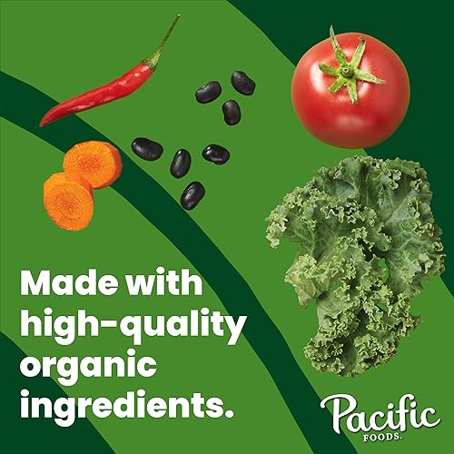Miniatura 5 de Pacific Foods Sopa orgánica picante de frijoles negros y col rizada, a base de plantas, 16.3 onzas (paquete de 12)