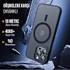Case for iPhone from Babylon Camera Protected Matte Transparent Color Case with Magsafe Wireless Charging Feature (iPhone 12 Pro Max Black)