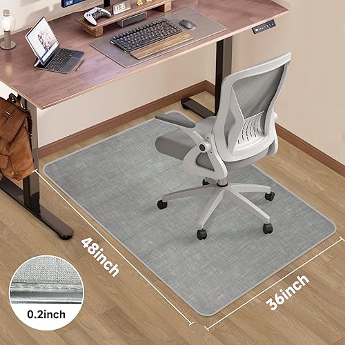 Vista 42 de SHAREWIN Tapete para silla de oficina para suelo de madera o azulejos, tapete para silla de juegos de computadora de 55 x 35 pulgadas, tapete