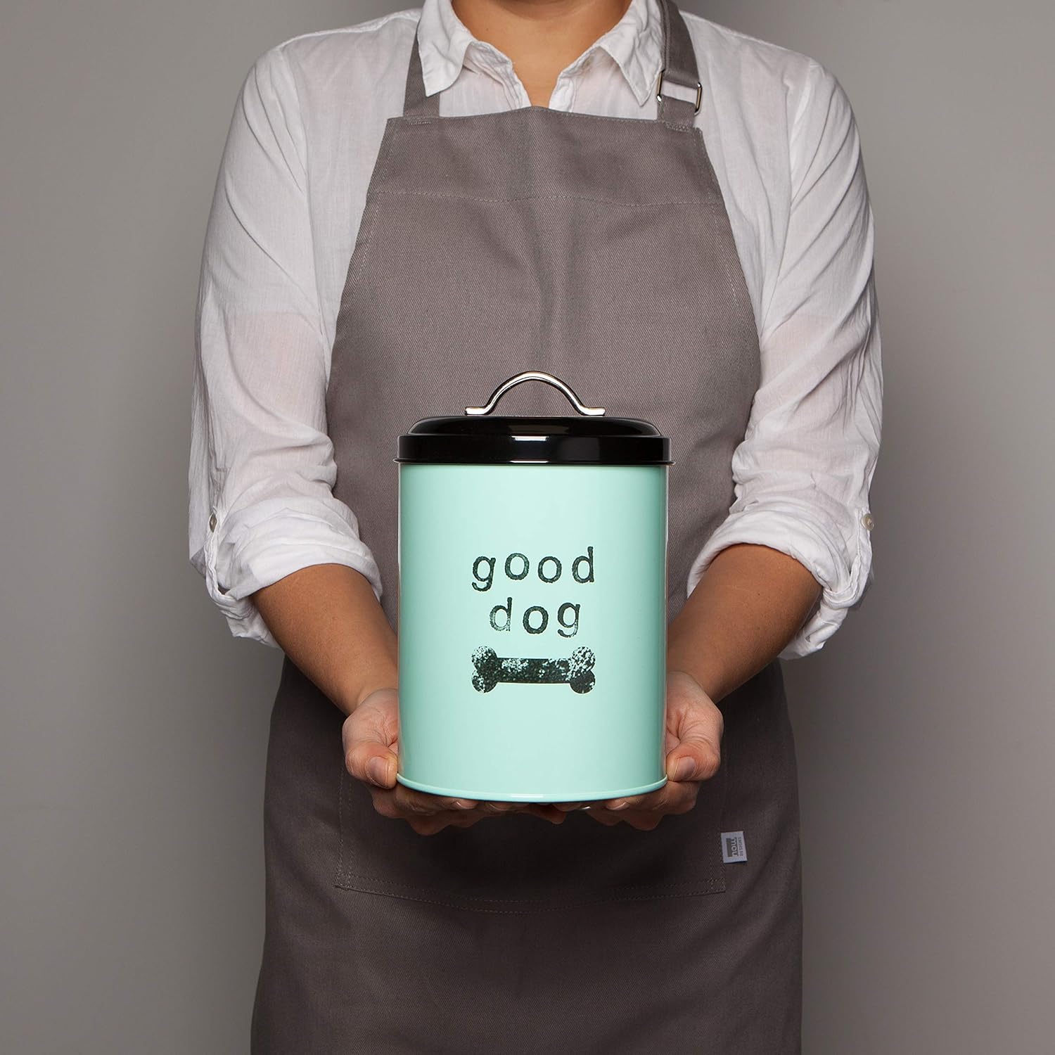 Now Designs Dog Biscuits Tin with Lid, Good Dog Design