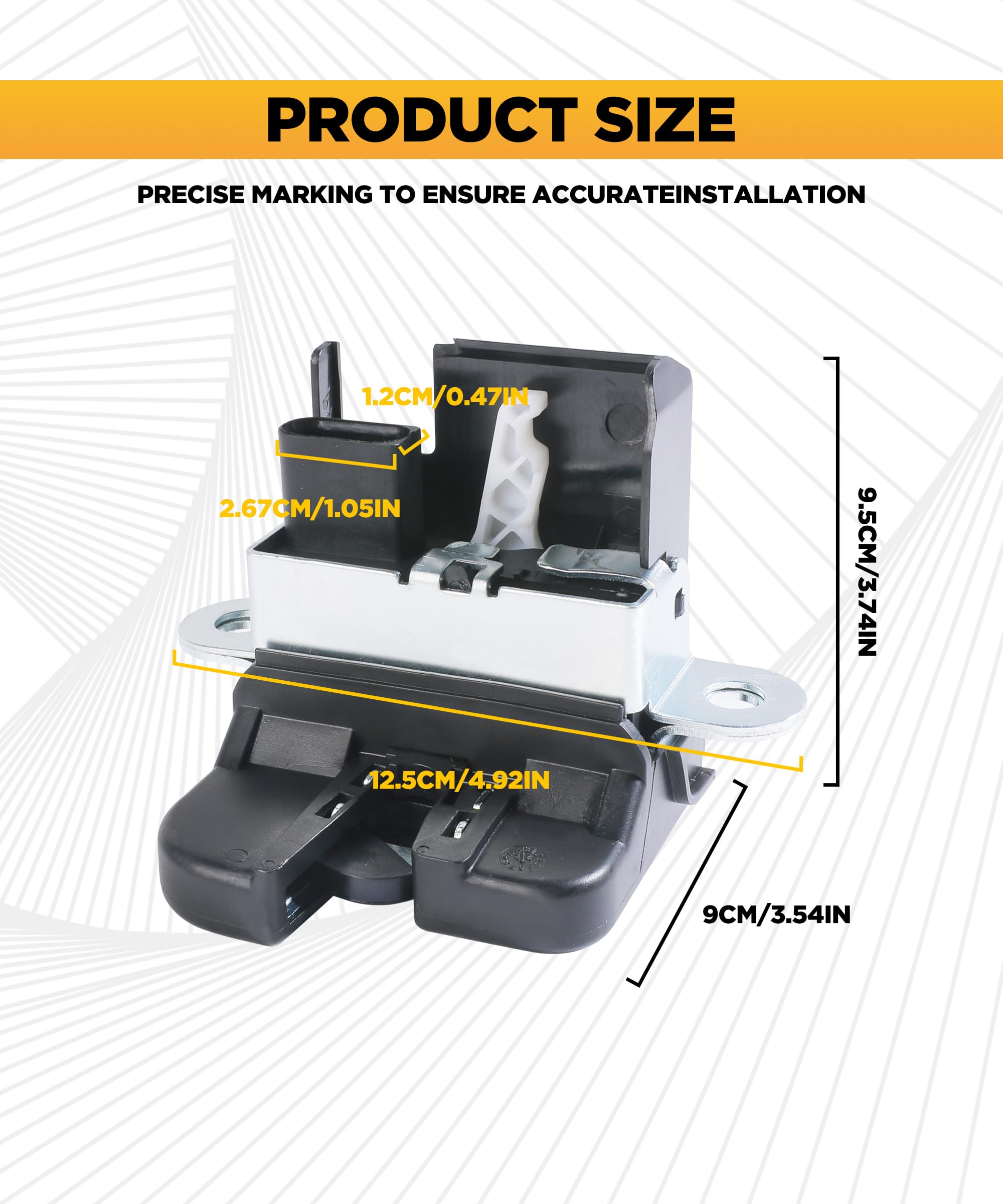 Flaconi Serratura del Bagagliaio Dell'auto,Serratura del Coperchio del Bagagliaio della Porta Posteriore,Lucchetto per Portellone Posteriore,Accessori per Auto,OEM di Riferimento 1K6827505A,1K6827505B