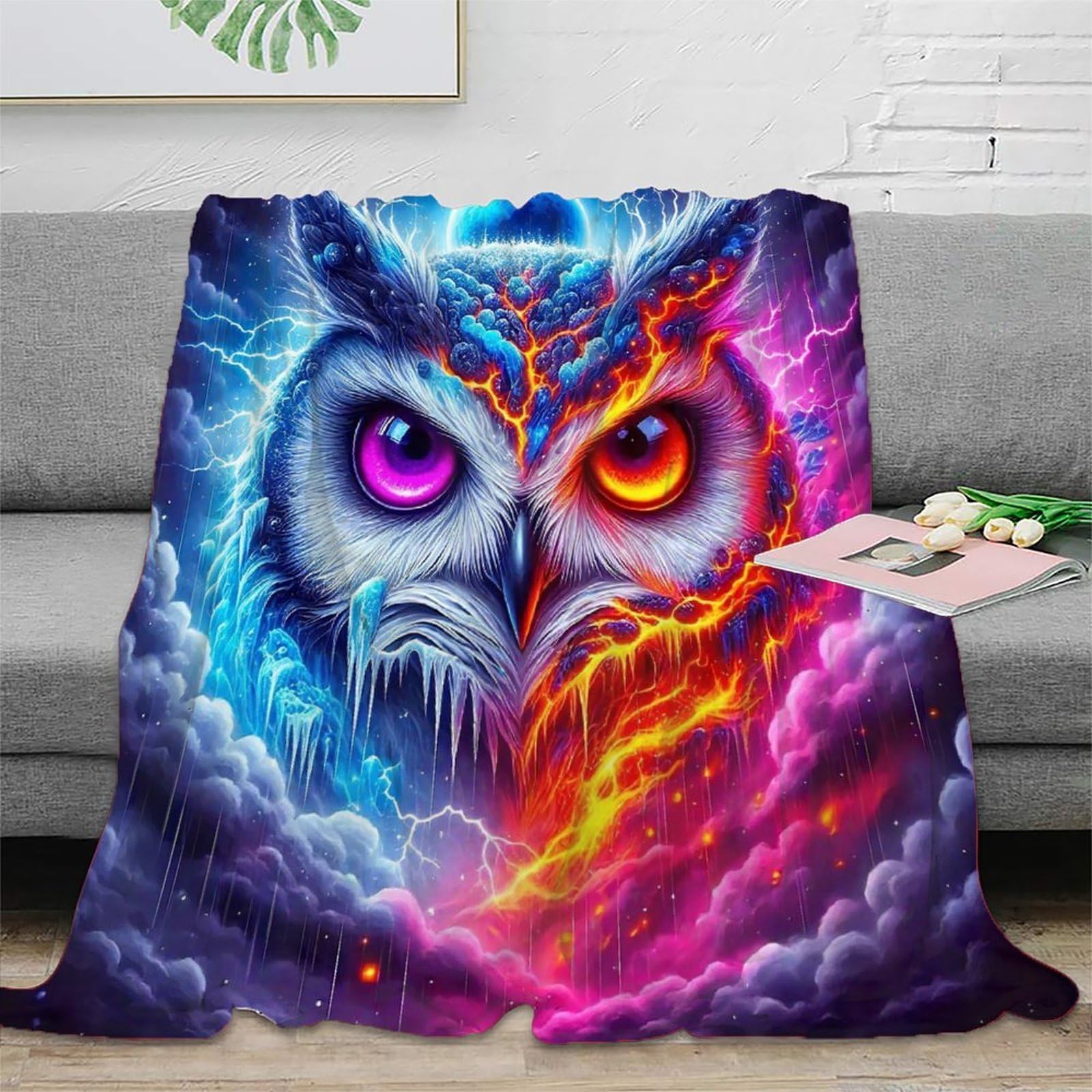 Couverture de lit chaude contre le froid plaid en microfibre lavable