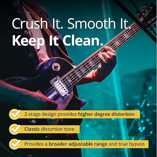 Miniatura 25 de KLIQ - Pedal de efecto de compresor pequeño para guitarra y bajo Compresor (naranja)