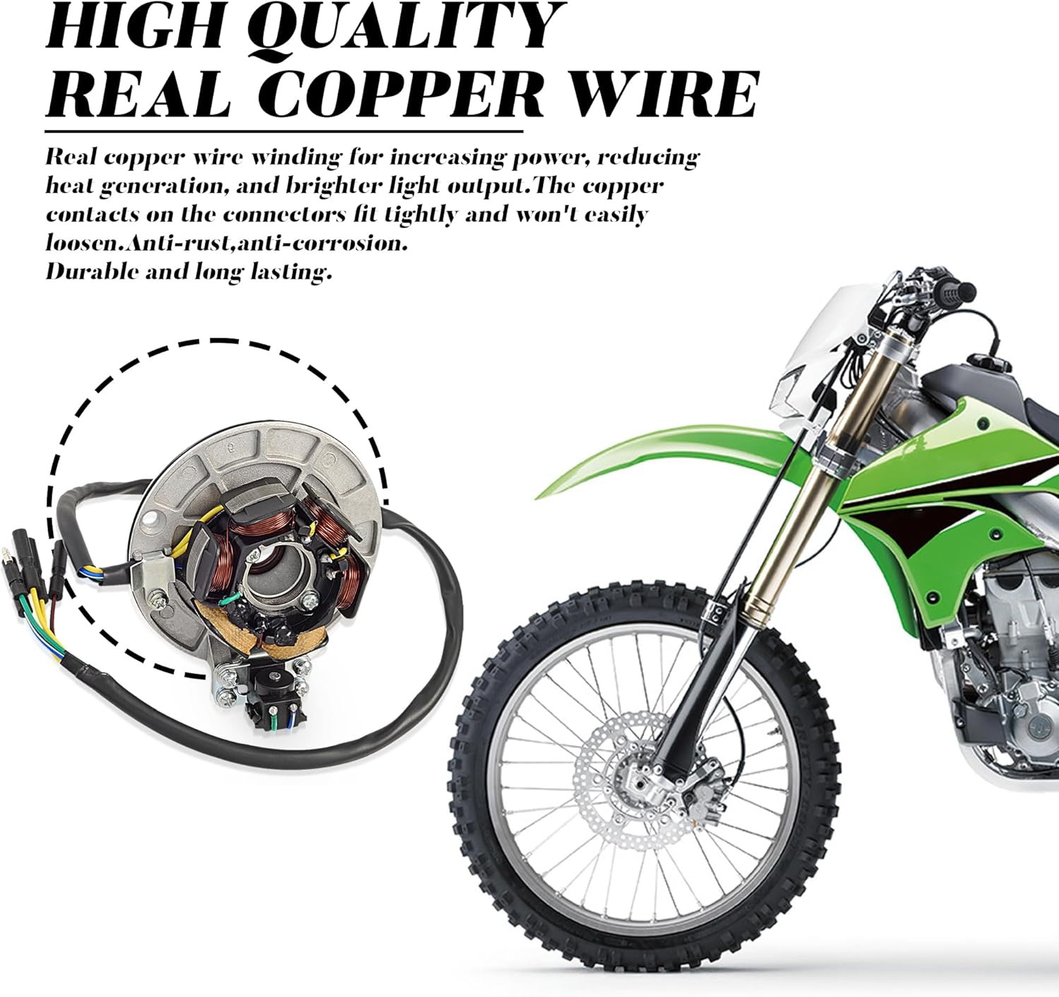 YX Stator 6 Coil Ignition Magneto Stator with Flywheel Rotor Kit for YX 140cc 150cc 160cc Pit Dirt Bike 5 Wire Copper Powersports Stators