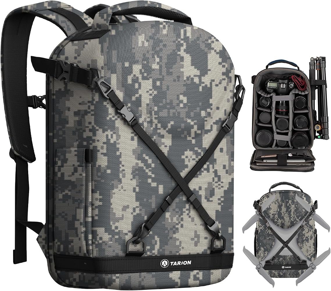 Sac étanche équipement Sac à Dos Tarion Pour Appareil Photo - Coque Rigide Anti-Choc - Compartiment Ordinateur 14.5 Sac Ordinateur Inclus