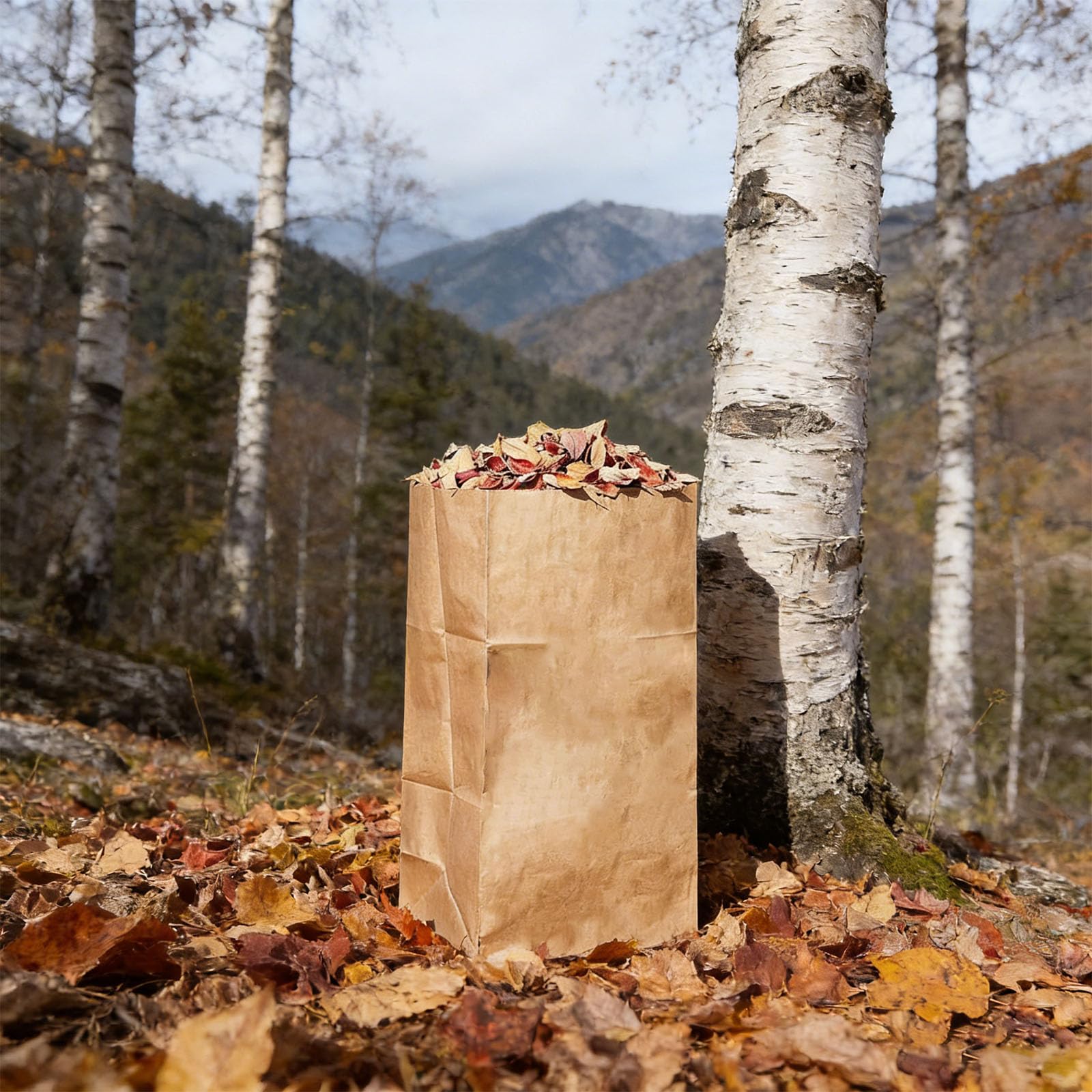 Generico Sacco Carta Artigianale a Strati Sacchetti per Raccolta Foglie Sacchetti per Prati Naturali Sacco per stoccaggio rifiuti per Giardino Esterno Uso Domestico 10" Cestino Carta Resistente