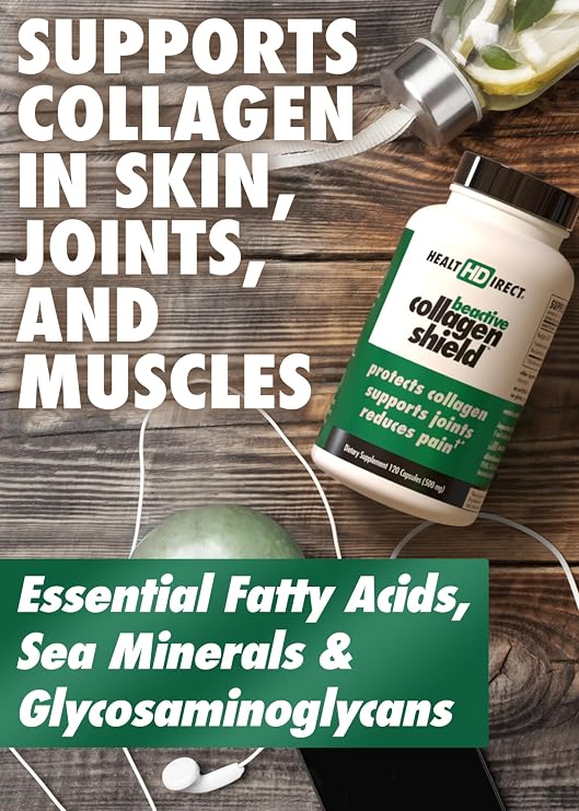 HEALTH DIRECT - BeActive Collagen Shield - 120 Capsules - Advanced Green-Lipped Mussel Supplement for Collagen Protection - Supports Skin, Joints and Muscles