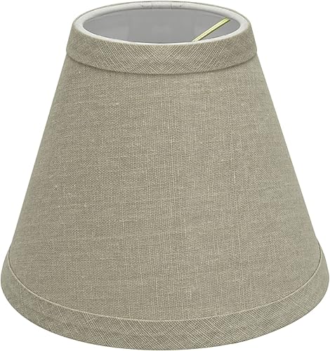 Miniatura 3 de Aspen Creative 32112-2A - Juego de pantallas de lámpara con clip con forma de imperio pequeño (paquete de 2), diseño de transición en caqui, 6