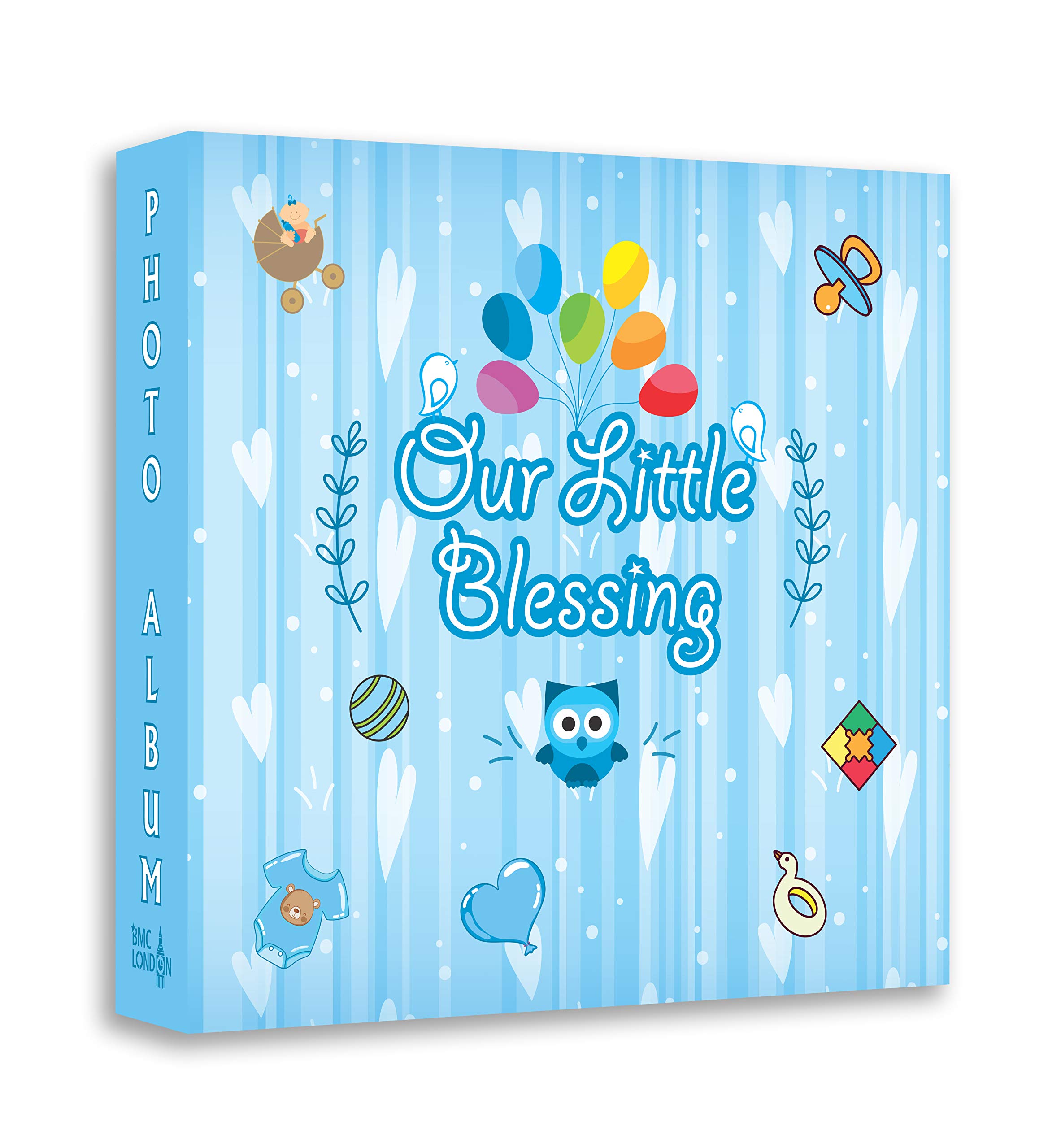 BMC LONDONPhoto Album for New Baby Girl Design Holds 208 Photo's 4x6 Memo Photo Album (BABY BOY)