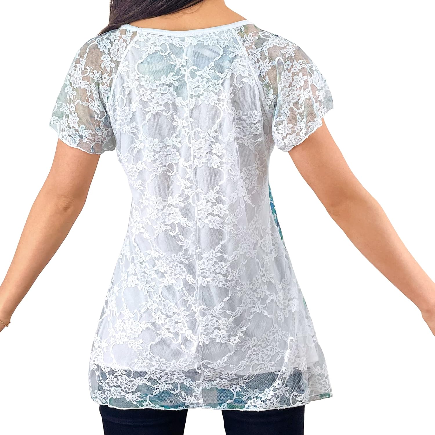 Brittany Black Women’s Petite Size Tunic Knit Blouse