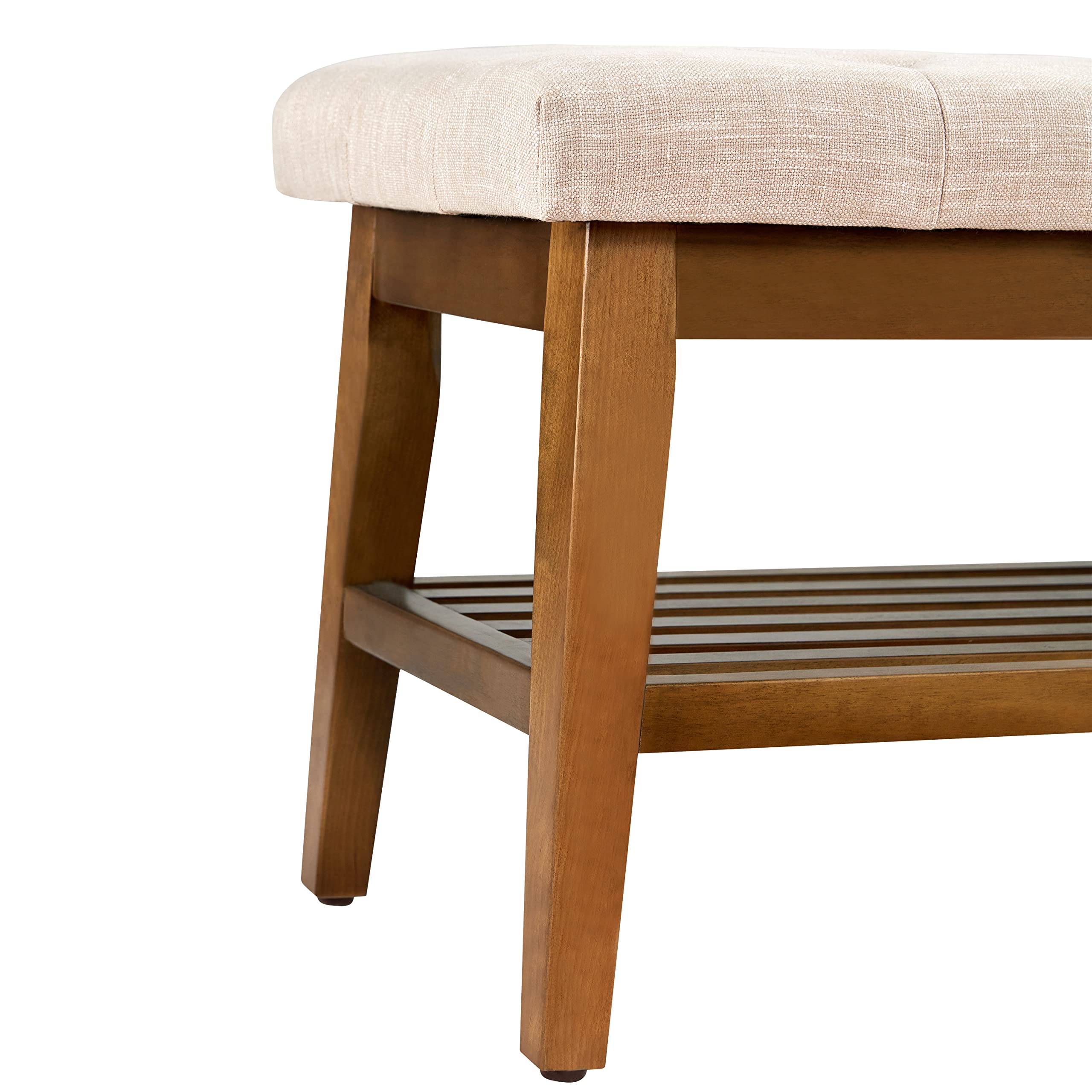 HUIMO ButtonTufted Bench for End of Bed Entryway Shoe Bench