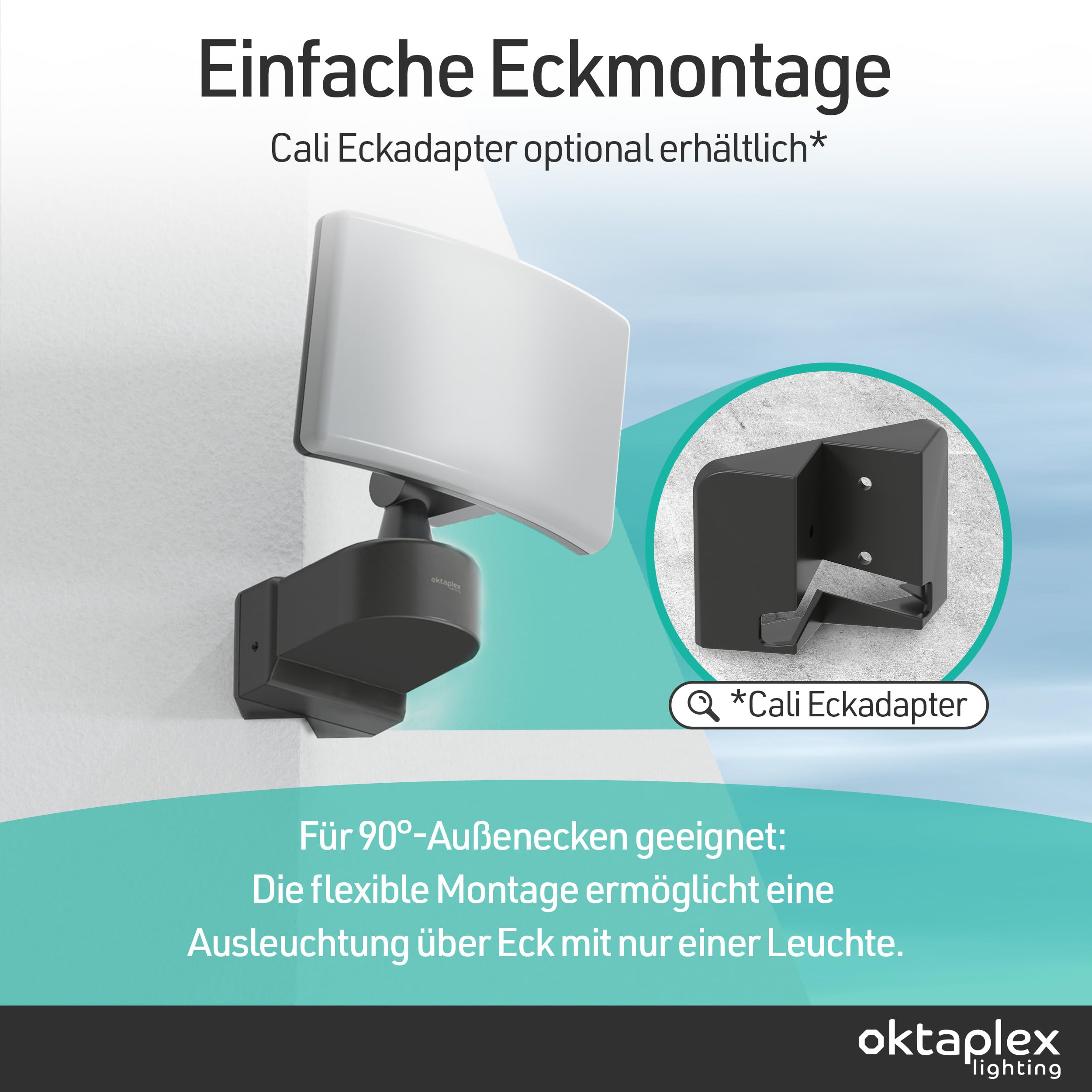 Oktaplex Cali projecteur LED extérieur IP65 blanc chaud 3000K | Projecteur extérieur anthracite, 2200lm, 30W, 230V, projecteur LED