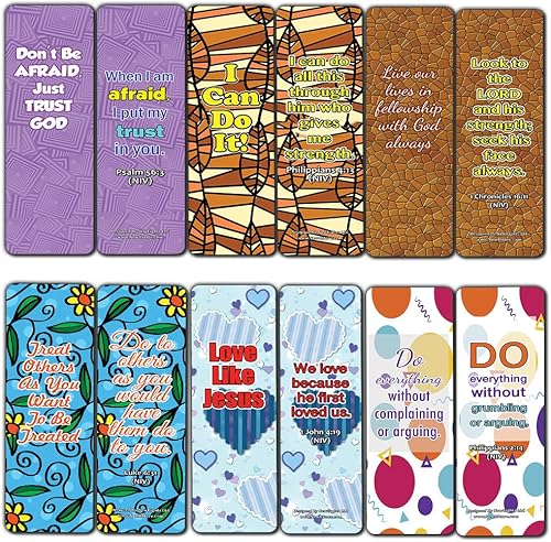 Marcadores devocionales de versículos bíblicos para hombres (paquete de 60 unidades), regalos perfectos para la escuela dominical y los ministerios
