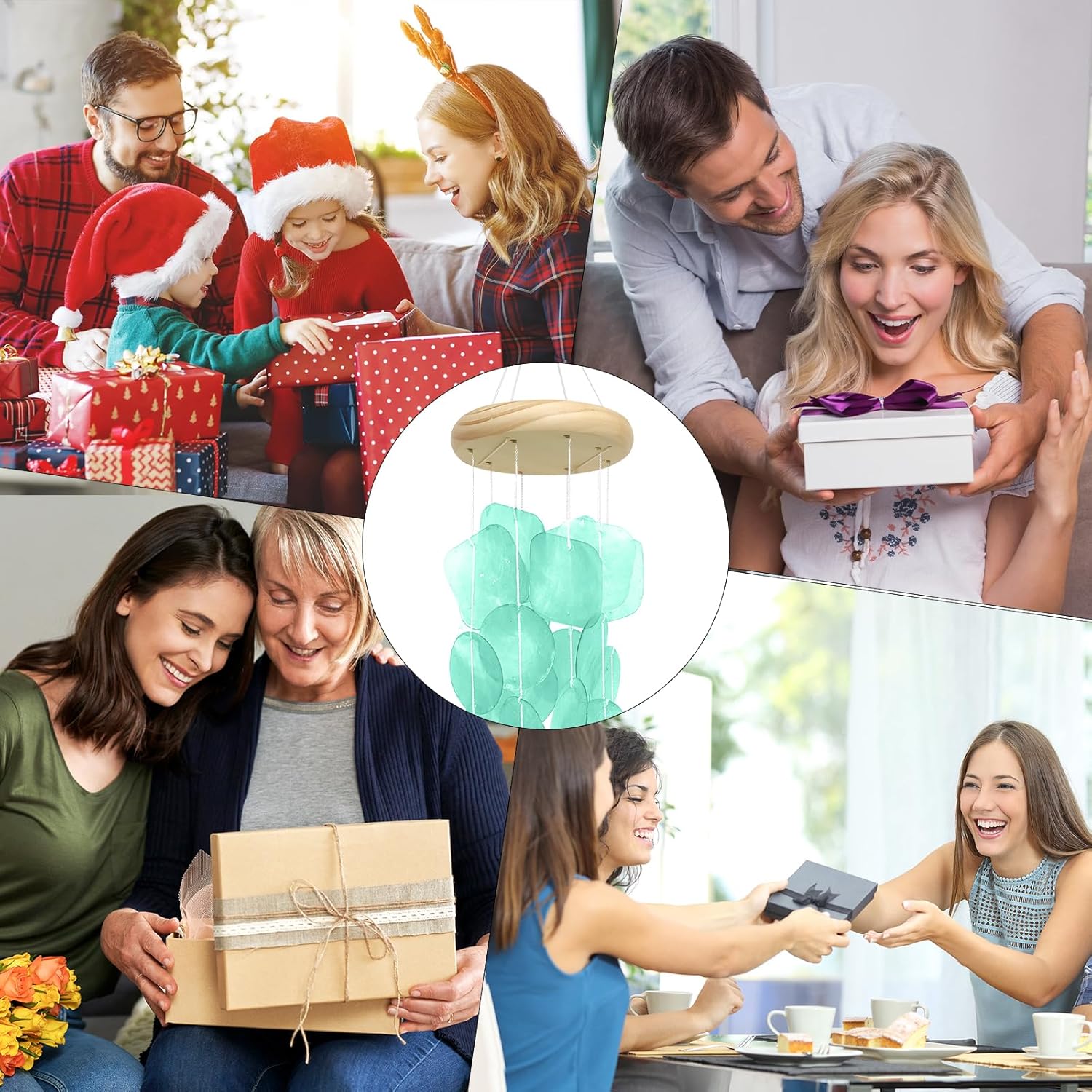 Wind Chimes for Outside 26", Clear Tones Sea Shell Wind Chimes Outdoor, Handcrafted Capiz Sea Glass Shells Windchimes Memorial Wind Chime for Patio, Garden, Porch Decor, Beach Gifts - Image 6