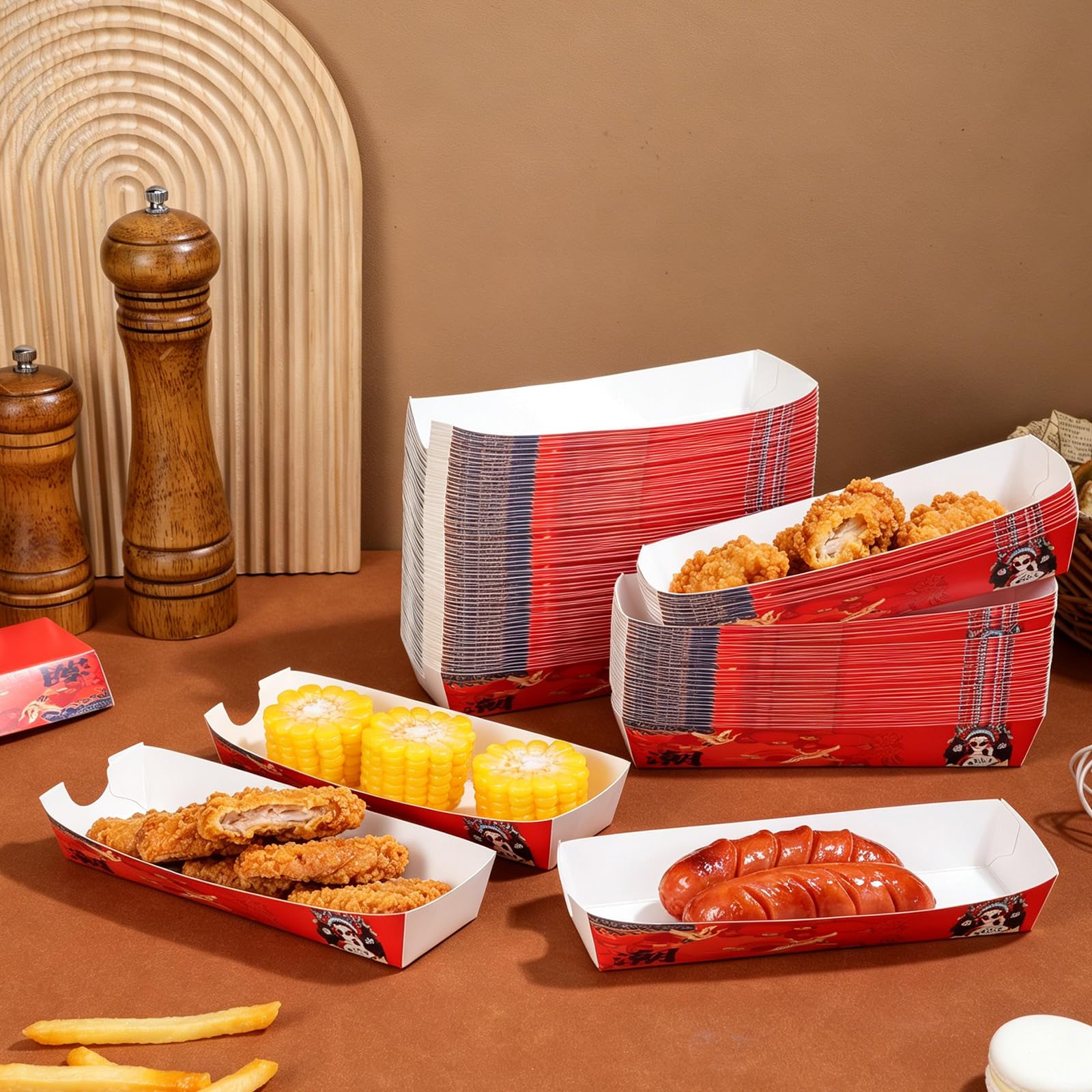 iplusmile Hot Dog Lot de 100 boîtes en papier pour hot dog