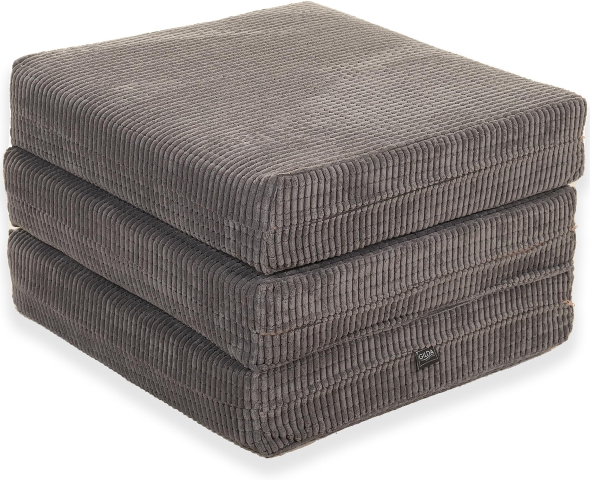 Gilda Adult Z Bed Futon Mattress Chairbed Footstool Morphing Furniture Grey