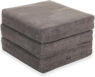 Gilda Adult Z Bed Futon Mattress Chairbed Footstool Morphing Furniture Grey