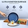 Granitestone Pots and Pans Set Nonstick 20 Piece Cookware Set & Bakeware Set Kitchen Cookware Set with Long Lasting Mineral Non-Stick Coating, Cold Handle, Super Durable, 100% Non-Toxic Blue
