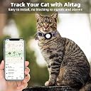 Airtag Cat Collar, Air tag Cat Collar with Bell and Safety Buckle in 3/8" Width, Reflective Collar with Waterproof Airtag Holder Compatible with Apple Airtag for Cat Dog Kitten Puppy gallery image