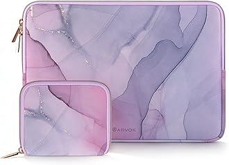 ARVOK 13 13.3 14 inch Laptop Sleeve Case Set for MacBook Air/Pro 13/14, Water-Resistant Notebook Computer Tablet Pouch Cover with Accessory Pouch for Samsung HP MacBook Dell Lenovo ASUS Acer