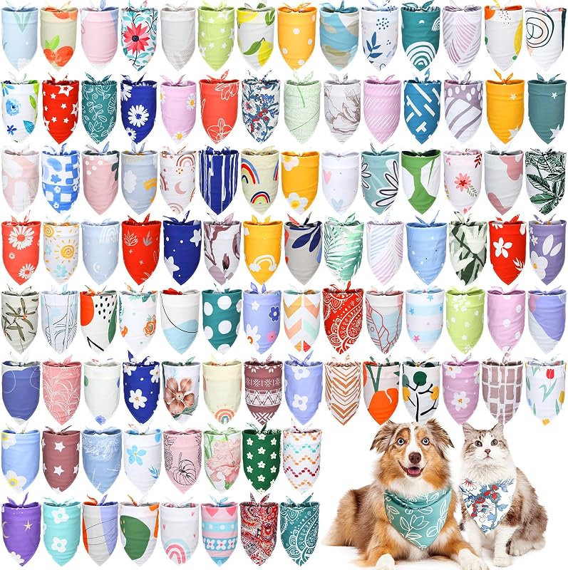 Bandana Boho para Cães Huhumy em Poliéster, Tamanho Único, Pacote com 150