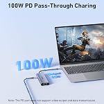 BENFEI USB C Hub 10-in-1 Docking Station, 4K@60Hz HDMI, Gigabit Ethernet, 100W PD, 5Gbps USB-C Data, 4X USB-A 3.0, 170MB/s SD/TF Card Reader for MacBook Pro/Air, iPad Pro, iMac, Galaxy S23, XPS 17