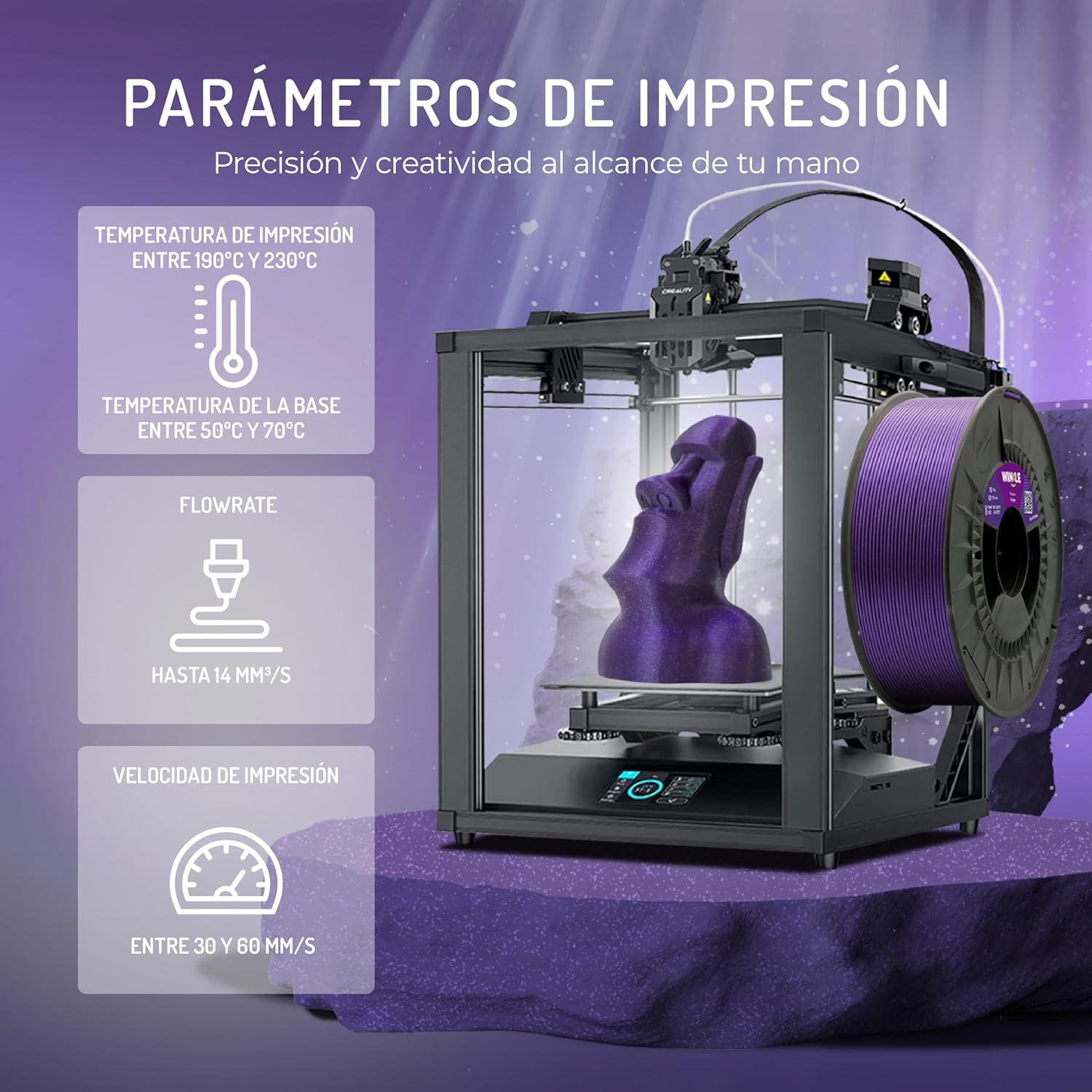 Winkle HD Glitter PLA Filament Military Green | 1.75mm 1kg | Green PLA | Glitter Appearance