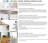 Vista 8 de Art3d - Paneles de pared con franjas, blancos, 19.7 × 19.7 pulgadas (paquete de 12)