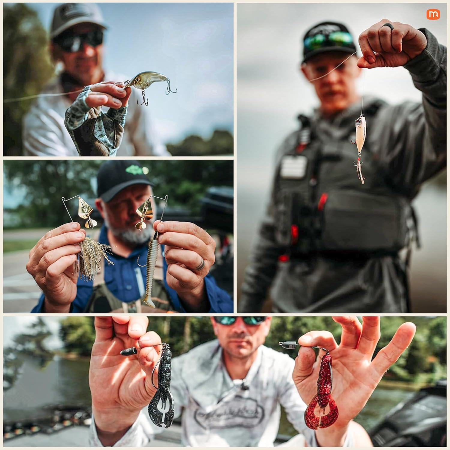 MONSTERBASS Fishing Mystery Box, Bass Fishing Kit - Best Lures Kit, Biggest & Best Tackle Mystery Box for Catching Smallmouth & Largemouth Bass Gold