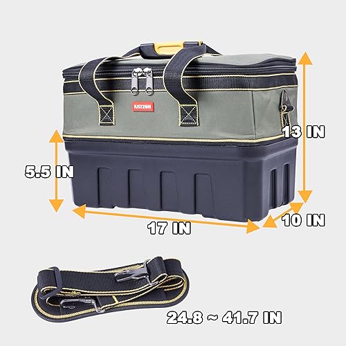 Miniatura 5 de Caja de herramientas, diseño innovador con medio plástico y mitad tela, conveniente para almacenamiento de herramientas y caja de herramientas