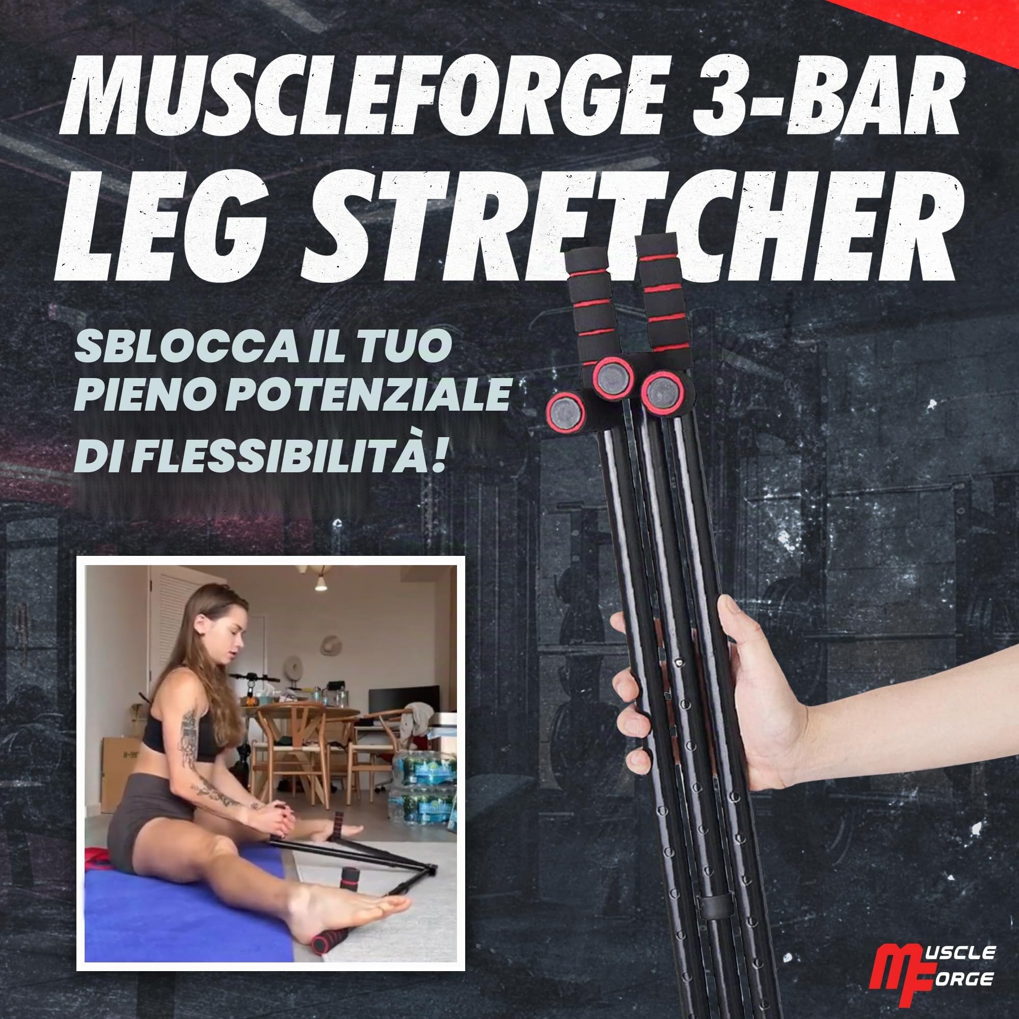 Divaricatore Gambe per Stretching fino a 180° - Regolabile 6 Livelli Attrezzo Interno Coscia per Spaccata, Stretching Attrezzi, Collo del Piede Attrezzo Danza e Arti Marziali, Acciaio Inox