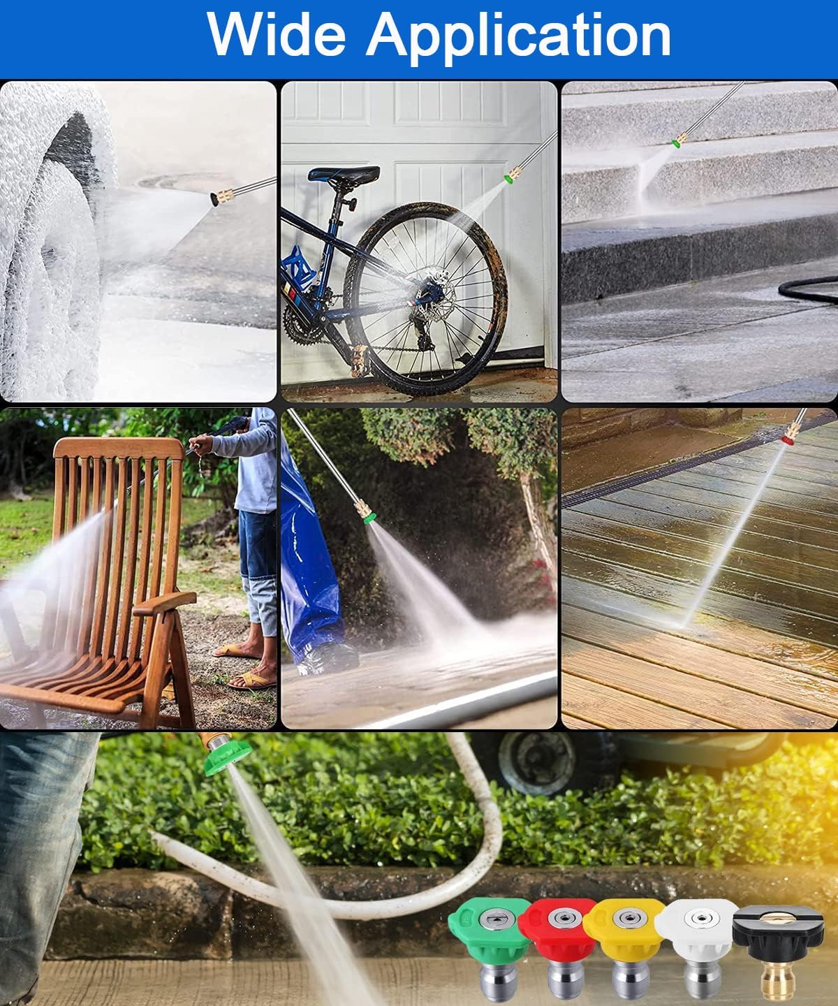 Hydro Jet Power Washer Wand for Garden Hose, Pressure Washer Attachment