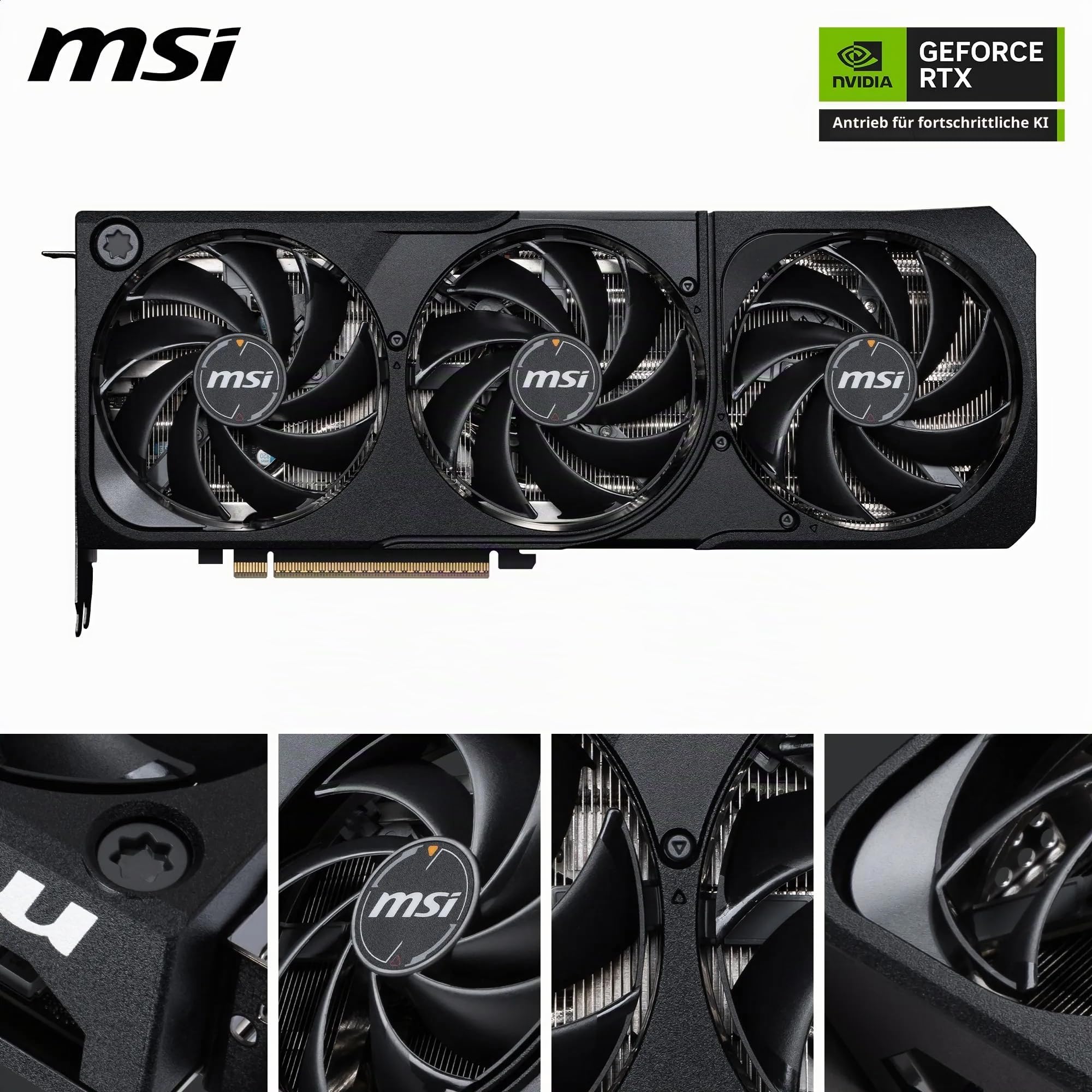 MSI GeForce RTX 5080 16G Shadow 3X OC — 16GB GDDR7 (30Gbps/256-bit), PCIe 5, Boost: 2640 MHz, HDMI 2.1b, DisplayPort 2.1b