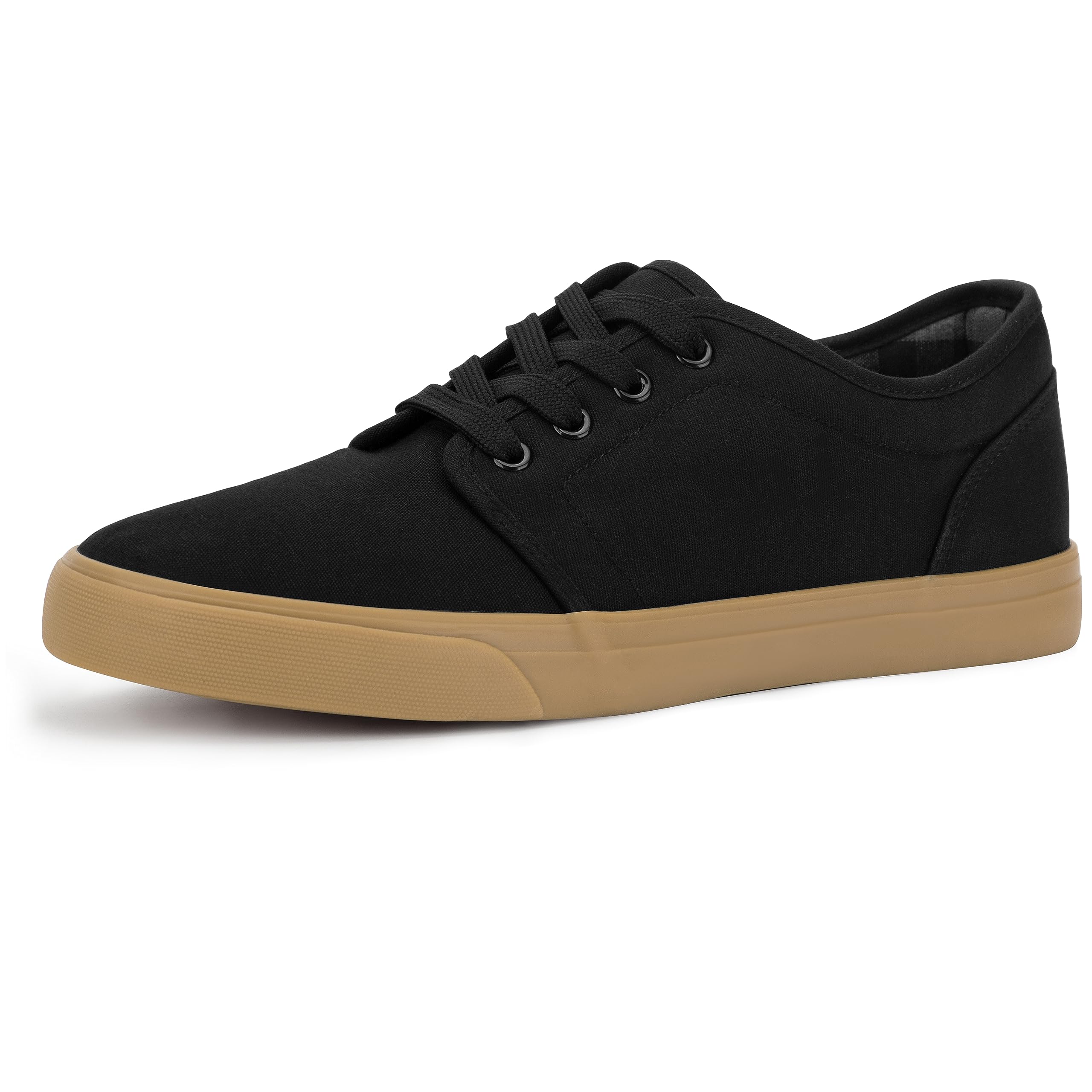 Men's Black Classic Low Top Shoes Canvas Fashion Sneaker with Soft Insole Causal Dress Shoes for Men Comfortable Walking Shoes