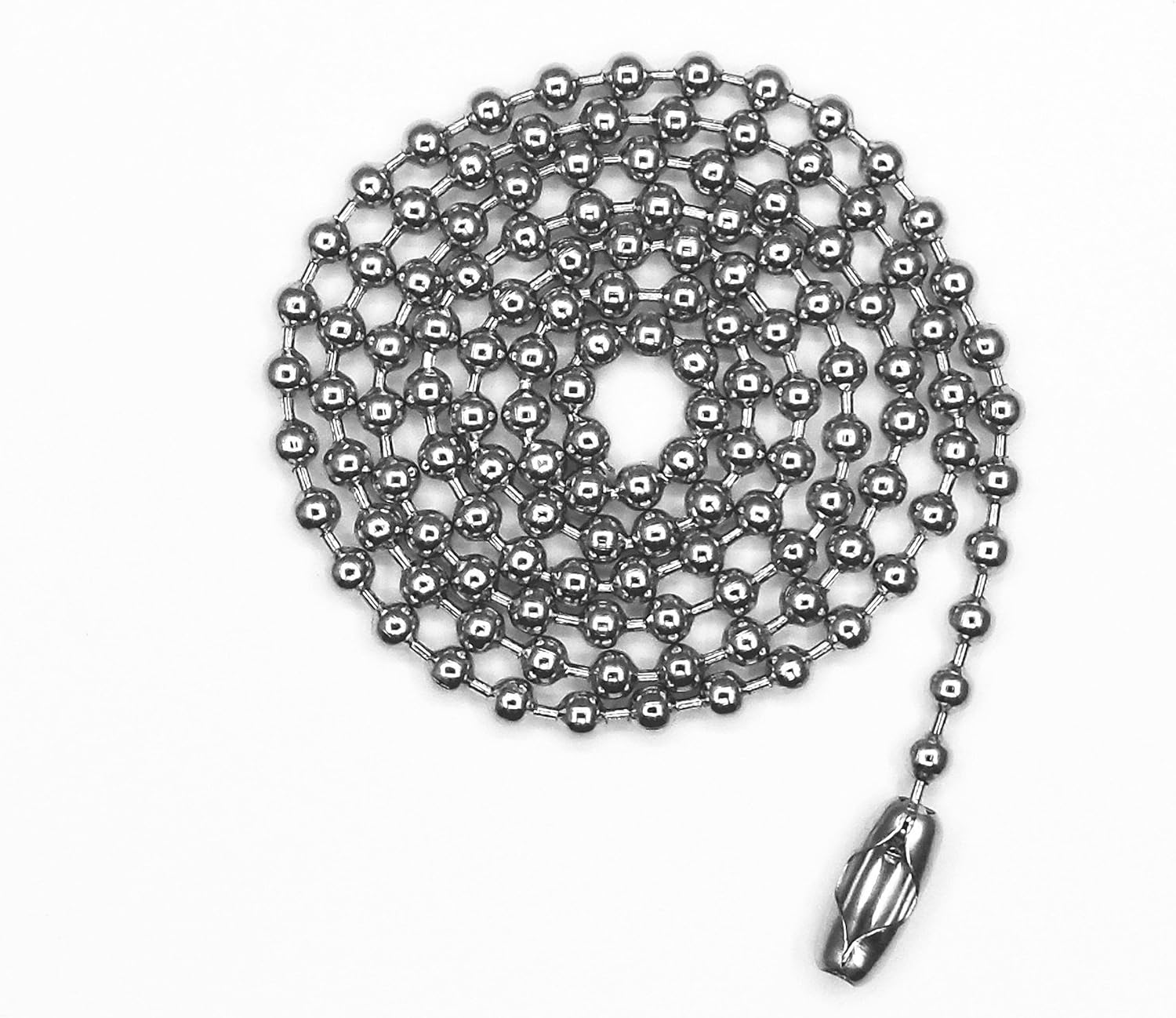 Glory Qin 30 Inches Stainless Steel Ball Chains & Matching connectors (#8, 12 packing)