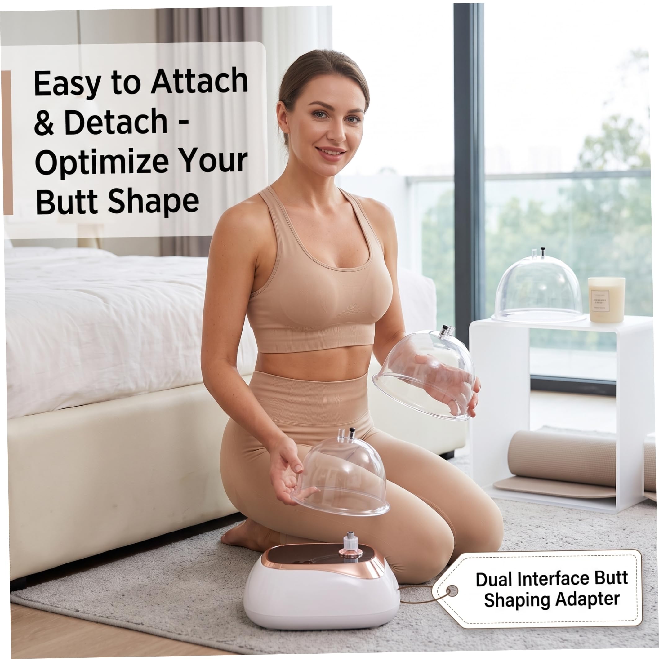 Ventouses, paquet de 2, accessoires de massage des fesses pour le levage des fesses, M