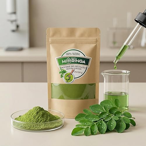 Miniatura 3 de Pure Moringa Oleifera Powder - Suplementos de superalimentos verdes, rica vitamina, perfecto para bebidas, té y recetas, hoja 100% pura