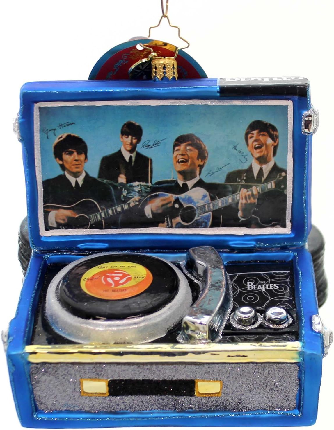 Christopher Radko Beatles Record Player Christmas Ornament