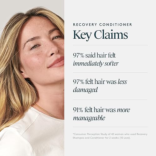 Miniatura 3 de VIRTUE Set de champú y acondicionador sin sulfato de recuperación con queratina y aceite de semilla de baobab para cabello dañado, tamaño de viaje