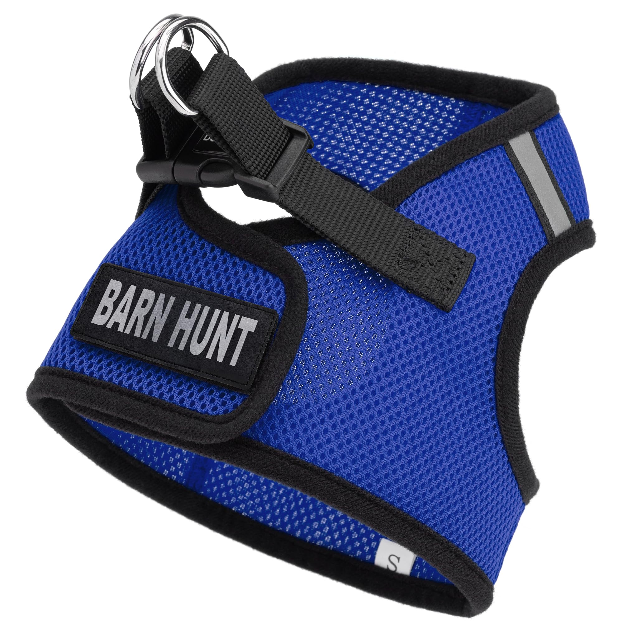 Dogline Boston Step-in Air Mesh Dog Harness with Barn Hunt Patch No Choke Pet Vest Soft Gentle Padded Chest Halter for Puppies Small Medium and Large