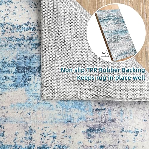 Miniatura 5 de Dripex Alfombra de pasillo de piel sintética de conejo ultrasuave, 2 x 6 pies, lavable, no desprende pelusa, alfombra de felpa para dormitorio,