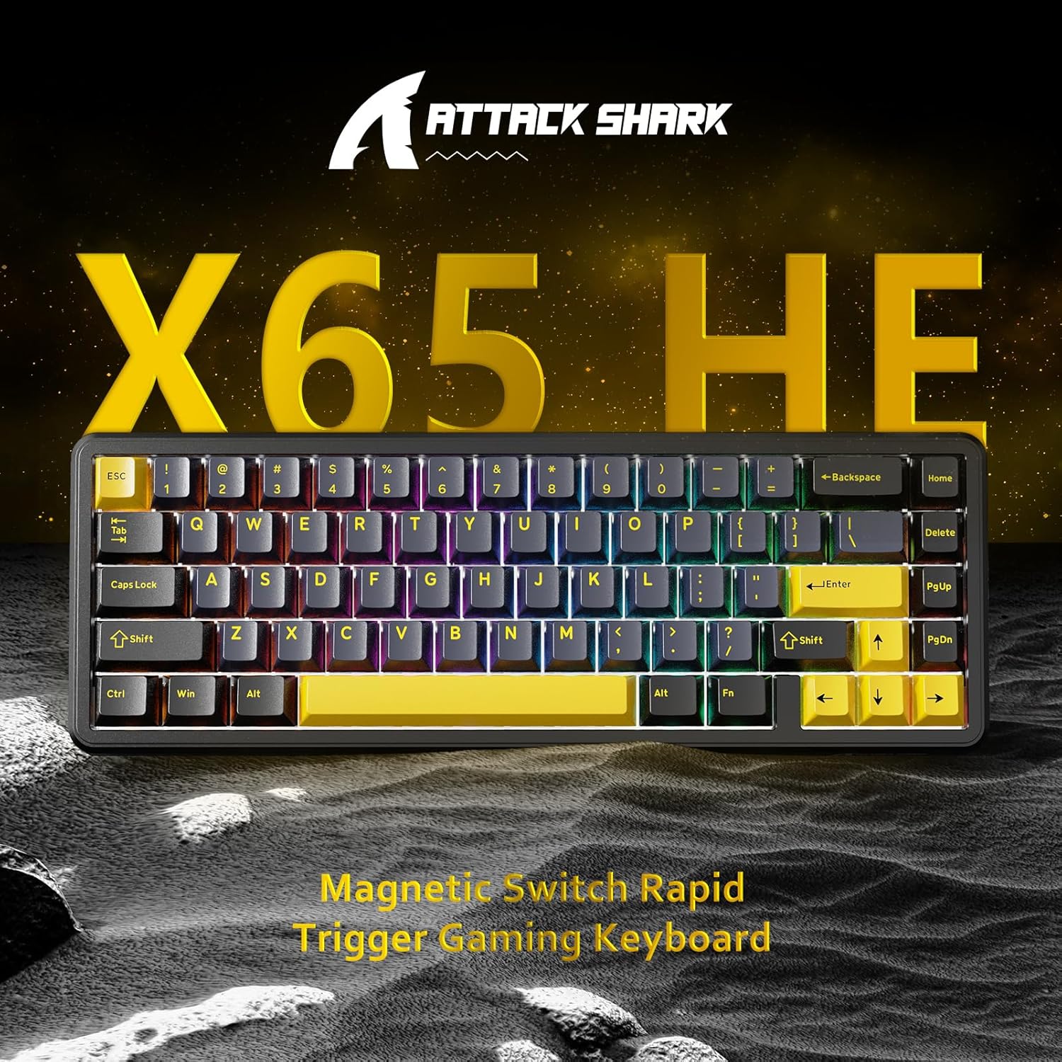ATTACK SHARK X65 HE RGB Háttérvilágítás